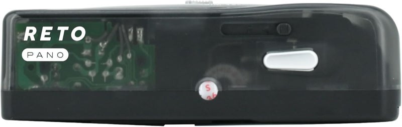 RETO PANO 35mm Film Camera - 22mm Wide Lens, Panorama, Easy Switch, Cinematic Modes, Lens Cover, Built-in Flash, Reusable (Film & AAA Battery are not Included) (Sheer Black) - Image 3